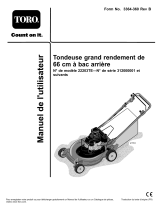 Toro 66cm Heavy-Duty Rear Bagger Lawn Mower Manuel utilisateur