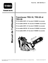 Toro TRX-16 Trencher Manuel utilisateur