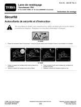 Toro Backfill Blade, TRX Trencher Guide d'installation