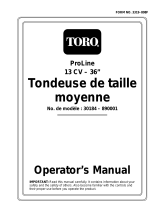Toro Mid-Size ProLine Gear, 13 hp w/ 91cm SD Mower Manuel utilisateur
