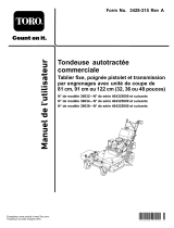 Toro Commercial Walk-Behind Mower, Fixed Deck, Pistol Grip, Gear Drive Manuel utilisateur