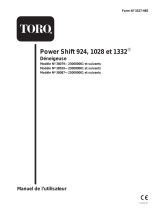 Toro 1332 Power Shift Snowthrower Manuel utilisateur