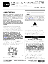 Toro Power Max Commercial 1028 OHXE Snowthrower Manuel utilisateur