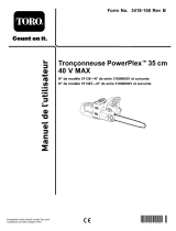 Toro PowerPlex 35cm 40V MAX Chainsaw Manuel utilisateur