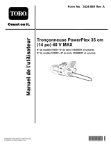 Toro PowerPlex 40V MAX Axial Blower and PowerPlex 14in 40V MAX Chainsaw Combo Manuel utilisateur