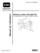 Toro CM-1258Y-SD Concrete Mixer Manuel utilisateur