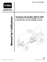 Toro 430 Garden Tractor Manuel utilisateur