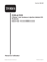 Toro Z150 Z Master, With 52in SFS Side Discharge Mower Manuel utilisateur