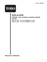 Toro Z255 Z Master, With 62" SFS Side Discharge Mower Manuel utilisateur