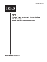 Toro Z257 Z Master, With 52" SFS Side Discharge Mower Manuel utilisateur