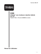 Toro Z200 Z Master, With 52" SFS Side Discharge Mower Manuel utilisateur