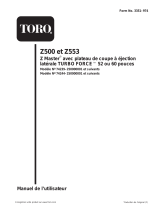 Toro Z553 Z Master, With 60in TURBO FORCE Side Discharge Mower Manuel utilisateur