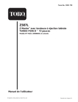 Toro Z587L Z Master, With 72in TURBO FORCE Side Discharge Mower Manuel utilisateur