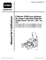 Toro Z500 Z Master, With 60in TURBO FORCE Side Discharge Mower Manuel utilisateur