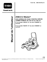 Toro Z Master Professional 7000 Series Riding Mower, With 152cm TURBO FORCE Side Discharge Mower Manuel utilisateur