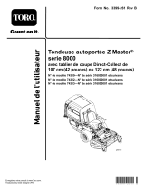 Toro Z Master 8000 Series Riding Mower, Manuel utilisateur