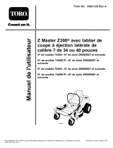 Toro Z300 Z Master, With 40in 7-Gauge Side Discharge Mower Manuel utilisateur