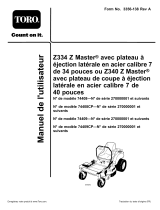 Toro Z334 Z Master, With 34in 7-Gauge Side Discharge Mower Manuel utilisateur