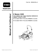Toro Z400 Z Master, With 48in 7-Gauge Side Discharge Mower Manuel utilisateur