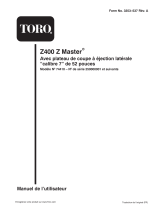 Toro Z400 Z Master, With 52in 7-Gauge Side Discharge Mower Manuel utilisateur