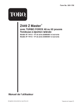 Toro Z449 Z Master, With 48in TURBO FORCE Side Discharge Mower Manuel utilisateur