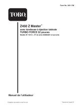 Toro Z450 Z Master, With 52in TURBO FORCE Side Discharge Mower Manuel utilisateur