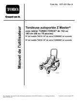 Toro Z Master Professional 5000 Series Riding Mower, Manuel utilisateur