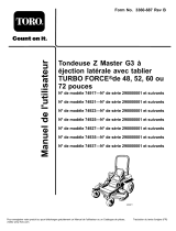 Toro Z Master G3 Riding Mower, Manuel utilisateur