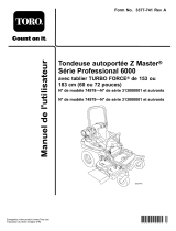 Toro Z Master Professional 6000 Series Riding Mower, Manuel utilisateur