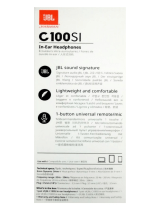 JBL C100si Black (JBLC100SIUBLK) Manuel utilisateur