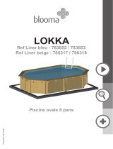 Castorama Piscine bois Blooma Lokka 5,51 x 3,51 m liner bleu + bâche été Sunbay LDD Mode d'emploi