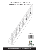 Castorama Escalier droit bois 13 marches hêtre rampe à balustres tournés Assembly Instructions