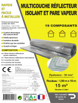 Castorama Isolant mince 19 couches 10 x 1.5 m R. 2,5 m²K/W Mode d'emploi