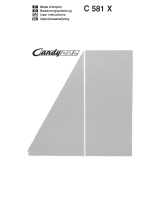 Candy C 581 X Le manuel du propriétaire