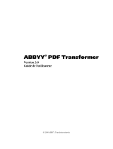 ABBYY SOFTWARE PDF TRANSFORMER Le manuel du propriétaire