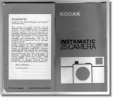 Kodak Instamatic 25 Mode d'emploi