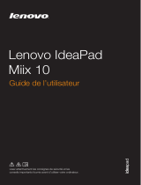 Lenovo IDEAPAD MIIX 2 10 POUCESIDEATAB MIIX 2 (59412080 ) Le manuel du propriétaire