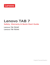 Lenovo Tab Series User Tab 7 Manuel utilisateur