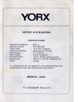 Yorx 3555 Le manuel du propriétaire