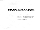 Honda CX500 / CX500C Le manuel du propriétaire