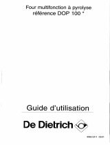De Dietrich DOP100WE1 Le manuel du propriétaire