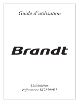 Brandt KG259WE1 Le manuel du propriétaire