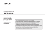 Denon AVR-1610 Le manuel du propriétaire