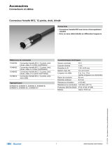 Baumer Female connector M12, 12-pin, straight, shielded, 2 m cable (ESG 34JP0200G) Fiche technique