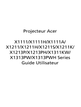 Acer X1111 Manuel utilisateur