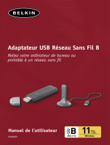 Belkin ADAPTATEUR USB SANS FIL 802.11B #F5D6051FR Le manuel du propriétaire