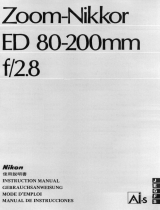Nikon AI-S ZOOM-NIKKOR ED 80-200MM F / 2.8 Manuel utilisateur
