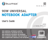 Blumax 90W UNIVERSAL NOTEBOOK ADAPTER Manuel utilisateur