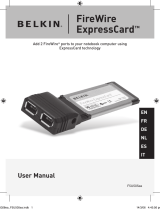 Belkin CARTE EXPRESSCARD FIREWIRE #F5U505EA Le manuel du propriétaire