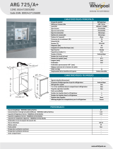 Whirlpool ARG 725/A+ Product data sheet